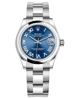 Authentic New Rolex Datejust Model M278240-0017, 31mm Stainless Steel Case Blue Roman Dial Women's Watch