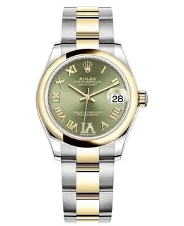 Rolex Datejust 31 Olive Green Roman Diamond Dial Women's Watch Model M278243-0015