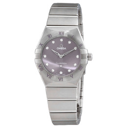 Omega Constellation Quartz Diamond Purple Dial Ladies Watch 131.10.28.60.60.002