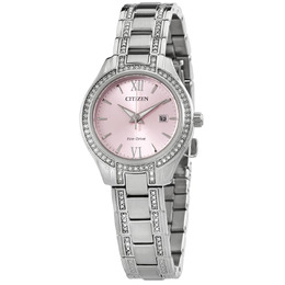 Citizen Crystal Pink Dial Ladies Watch FE1233-51X