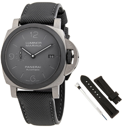 Pre-owned Panerai Luminor Grey Dial Mens Watch pam01662
