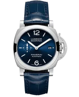 Panerai Luminor Quaranta Blue Dial Leather Strap Men's Watch pam01370