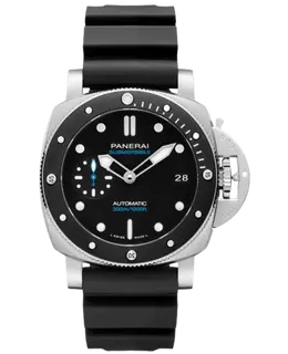Panerai Submersible Black Dial Rubber Strap Men's Watch pam02683