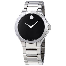 Movado Defio Mens Black Dial Stainless Steel Watch - Ref: 0607310