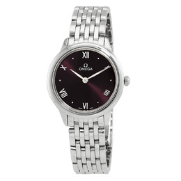 Omega De Ville Quartz Burgundy Dial Ladies Watch 434.10.28.60.11.001