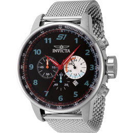 Invicta S1 Rally Chronograph GMT Quartz Black Dial Mens Watch Model 44947