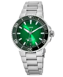 Oris Aquis Date Green Dial Steel Men's Watch Model 0140077634157-0782409PEB