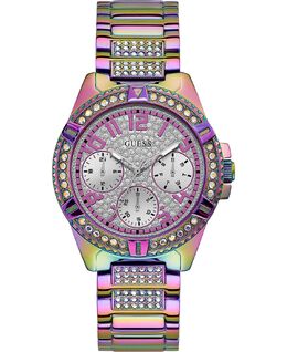 Женские часы с браслетом из нержавеющей стали Rainbow, 40 мм Guess 10515423 | purple