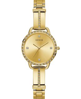 Женские золотистые часы с полубраслетом из нержавеющей стали, 30 мм Guess, золотой 10787291 | gold