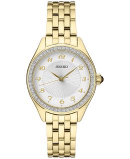 Женские золотистые часы-браслет 29 мм Seiko, серебро 11437122 | silver