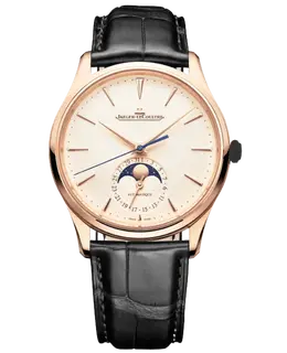 Jaeger LeCoultre Master Ultra Thin Beige Dial Leather Strap Men's Watch, Model 1362511