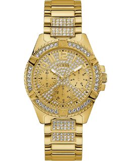Часы-унисекс с золотистым браслетом из нержавеющей стали, 40 мм Guess, золотой 7075386 | gold-tone