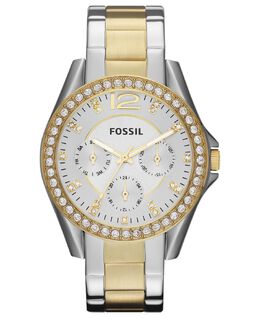 Женские двухцветные часы Riley с браслетом из нержавеющей стали, 38 мм Fossil 724251 | no color