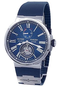 Pre-owned Ulysse Nardin Marine Tourbillon Mens Watch, Ref 1283-181-3/e3
