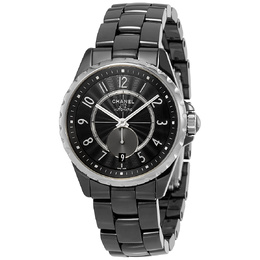 Pre-owned Chanel J12 Black Dial Unisex Watch h3836