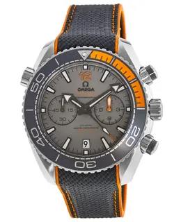 Omega Seamaster Planet Ocean 600M Chronograph 45.5mm Co-Axial Master Chronometer Grey Titanium Orange Strap Men's Watch Model: 215.92.46.51.99.001