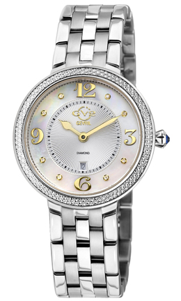 GV2 by Gevril Verona Diamond Mother of Pearl Dial Ladies Watch 12905B