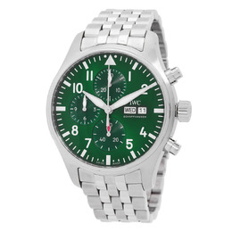 IWC Pilot's Chronograph Automatic Green Dial Mens Watch IW378006