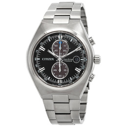 Citizen Super Titanium Chronograph Eco-Drive Black Dial Mens Watch CA7090-87E