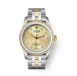TUDOR Glamour Automatic Diamond Champagne Dial Ladies Watch 53003-0006