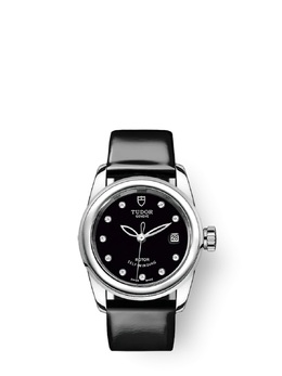 Tudor Glamour Date Automatic Diamond Black Dial Ladies Watch - Item: M51000-0026
