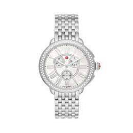 Michele Serein Chronograph Quartz Diamond Silver Dial Ladies Watch MWW21A000068