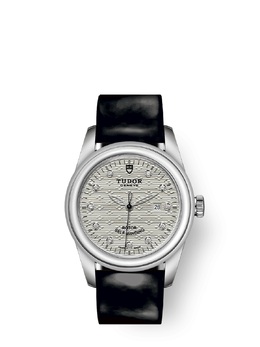 Item: Tudor Glamour Date Automatic Diamond Silver Dial Ladies Watch 53000-0023