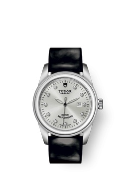 Tudor Glamour Date Automatic Diamond Silver Dial Ladies Watch Ref. 53000-0026