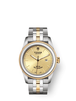 Tudor Glamour Date Automatic Ladies Watch 53003-0005 Champagne Dial