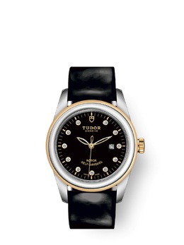 Tudor Glamour Date Automatic Diamond Black Dial Ladies Watch - 53003-0020