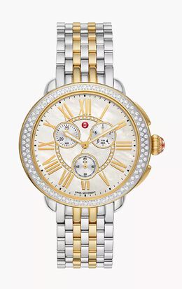 Michele Serein Chronograph Quartz Diamond Silver Dial Ladies Watch MWW21A000069