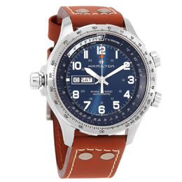 Hamilton Khaki Aviation X-Wind Lefty Automatic Blue Dial Mens Watch h77765541