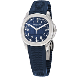 Pre-owned Patek Philippe Aquanaut Blue Dial Mens Watch 5168g-001