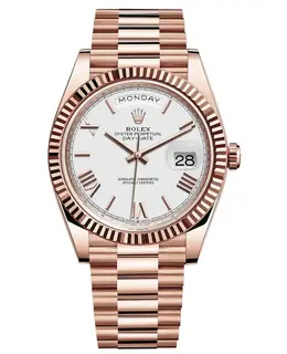 Rolex Day-Date 40 '18K Everose Gold White Dial' Men's Watch Model M228235-0032