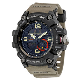 Casio G-Shock GG1000-1A5 Black Dial Tan Resin Strap Mens Analog-Digital Watch