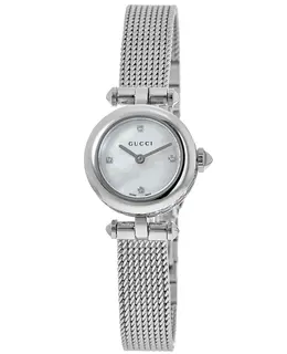 Gucci Diamantissima Mother of Pearl Diamond Dial Stainless Steel Women's Watch ya141512