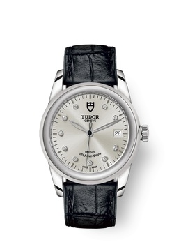 Tudor Glamour Date Automatic Diamond Silver Dial Watch - Model 55000-0076, M55000-0076