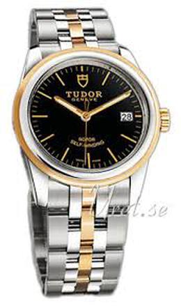 TUDOR Glamour Date Automatic Black Dial Watch - Model No. 55003-0007
