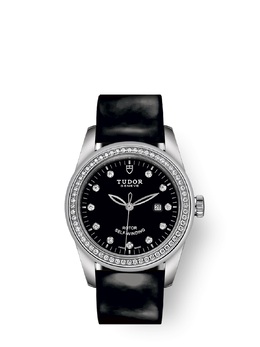 Tudor Glamour Date Automatic Diamond Black Dial Ladies Watch M53020-0048
