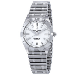 Breitling Quartz Chronomat White Dial Ladies Watch a77310101a2a1