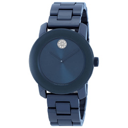 Movado Evolution Quartz Blue Dial Ladies Watch 360-0805
