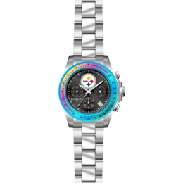 Invicta NFL Pittsburgh Steelers Chronograph GMT Quartz Black Dial Mens Watch model 44982