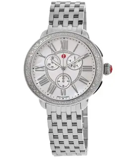 Michele Serein Chronograph Diamond Silver Dial Women's Watch Model MWW21A000068