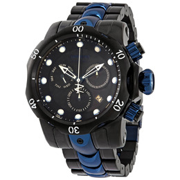 Invicta Venom Chronograph Black Carbon Fiber Dial Two-tone Mens Watch 15461