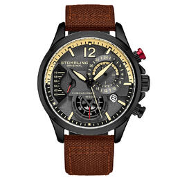 Stuhrling Original Aviator Chronograph Quartz Grey Dial Mens Watch M17974