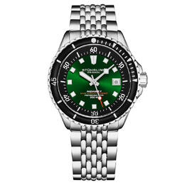 Stuhrling Depthmaster Automatic Green Dial Mens Watch M18012