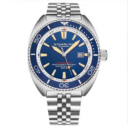 Stuhrling Original Depthmaster Automatic Blue Dial Mens Watch m18013