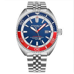 Stuhrling Original Depthmaster Automatic Blue Dial Mens Watch M18015