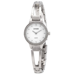 Citizen Quartz Crystal White Dial Ladies Watch Model: ez7011-88a