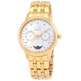 Citizen Calendrier Moon Phase Diamond White Mother of Pearl Dial Ladies Watch FD0002-57D